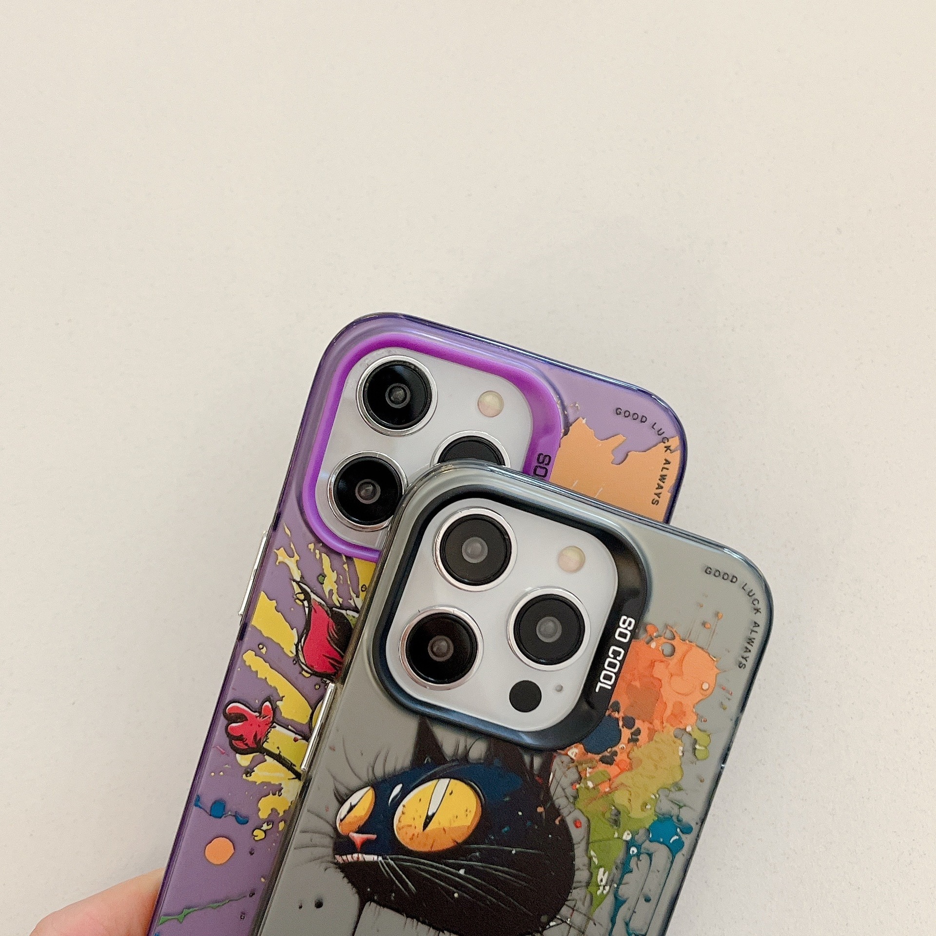 Personalized Silver Cat Phone Case - Image 4