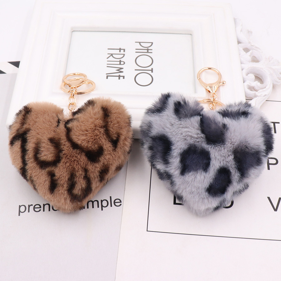 Fashion Women's Plush Heart Keychain - Image 6