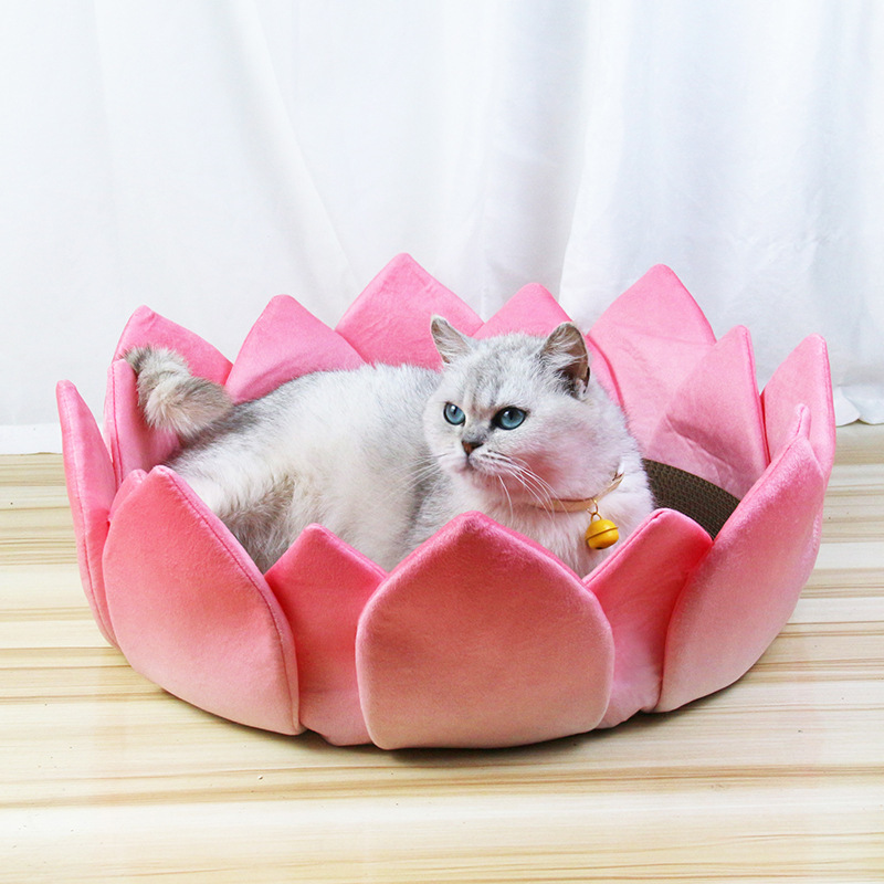 Pet Cool Lotus Shape Round Nest