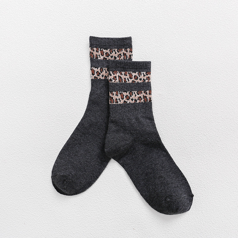 Mid-calf Leopard Print Socks For Women - Image 4
