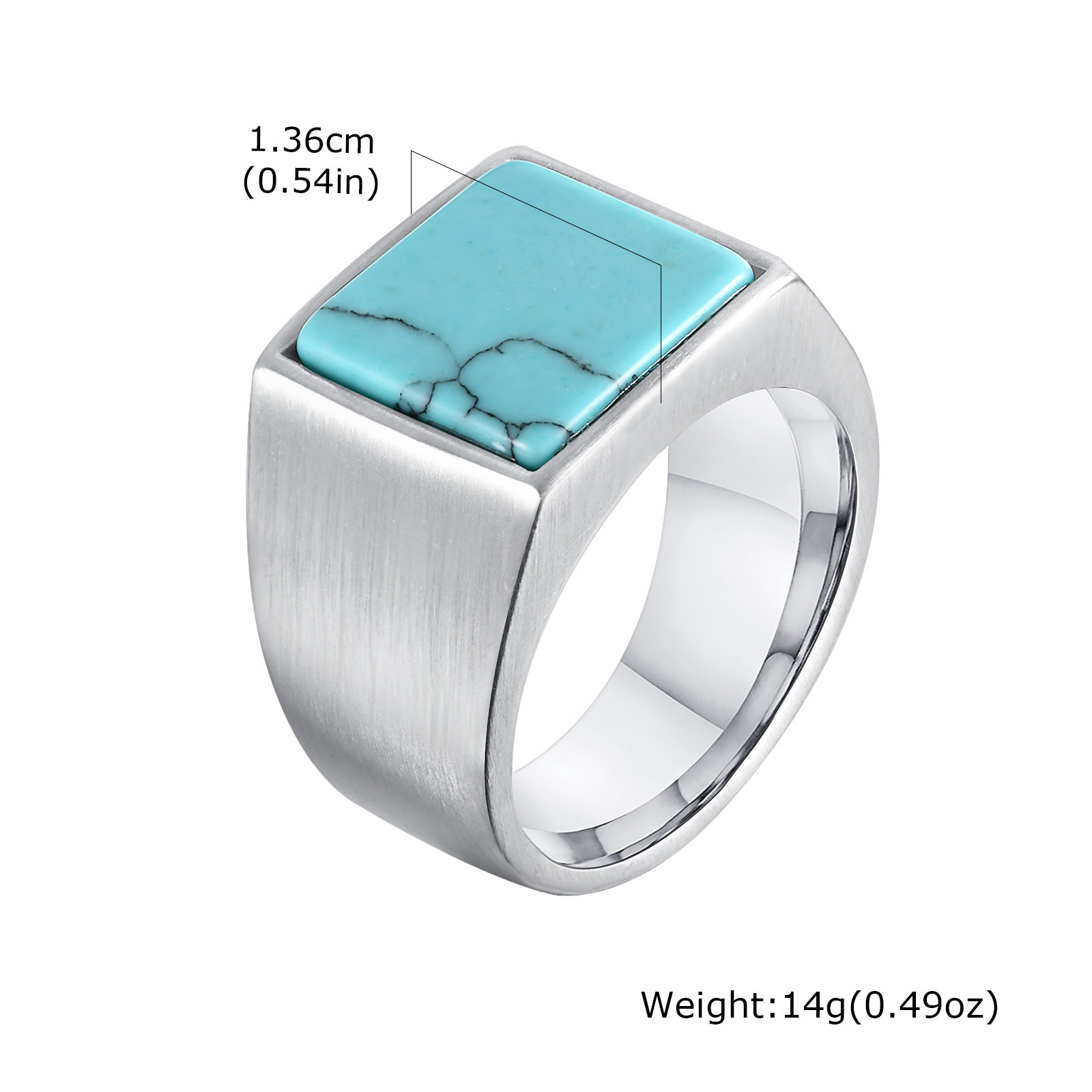 Stainless Steel Square Seal Ring For Men - Image 4