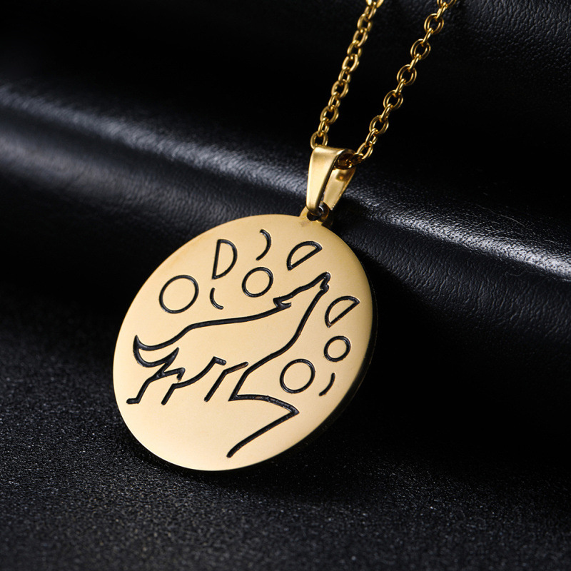Stainless Steel Wolf Roar Necklace