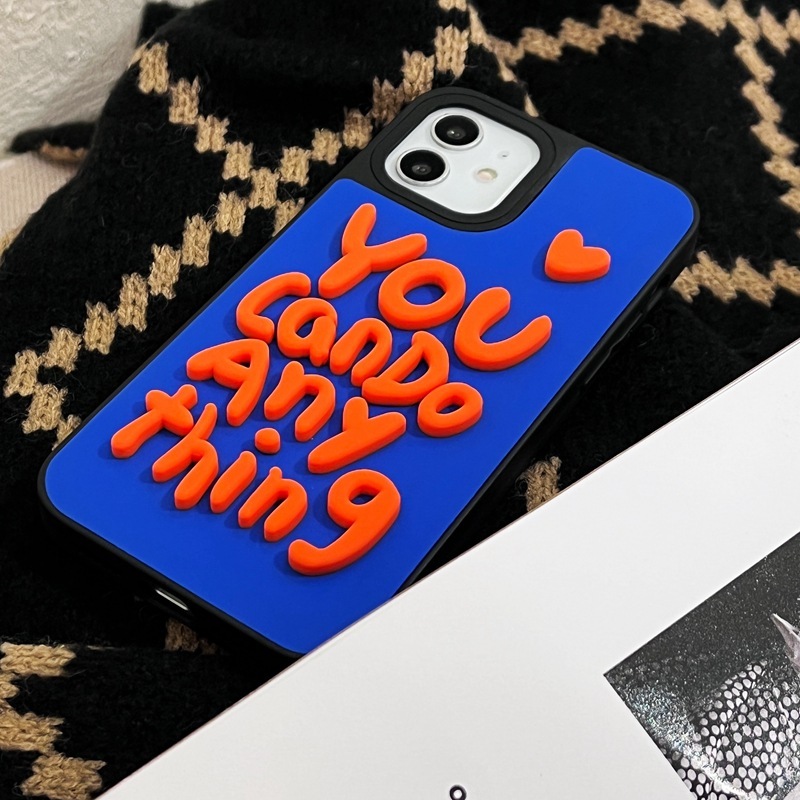 Silicone Contrasting English Leather Phone Case - Image 2