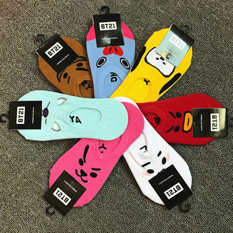 Cartoon Shallow Mouth Boat Invisible Socks