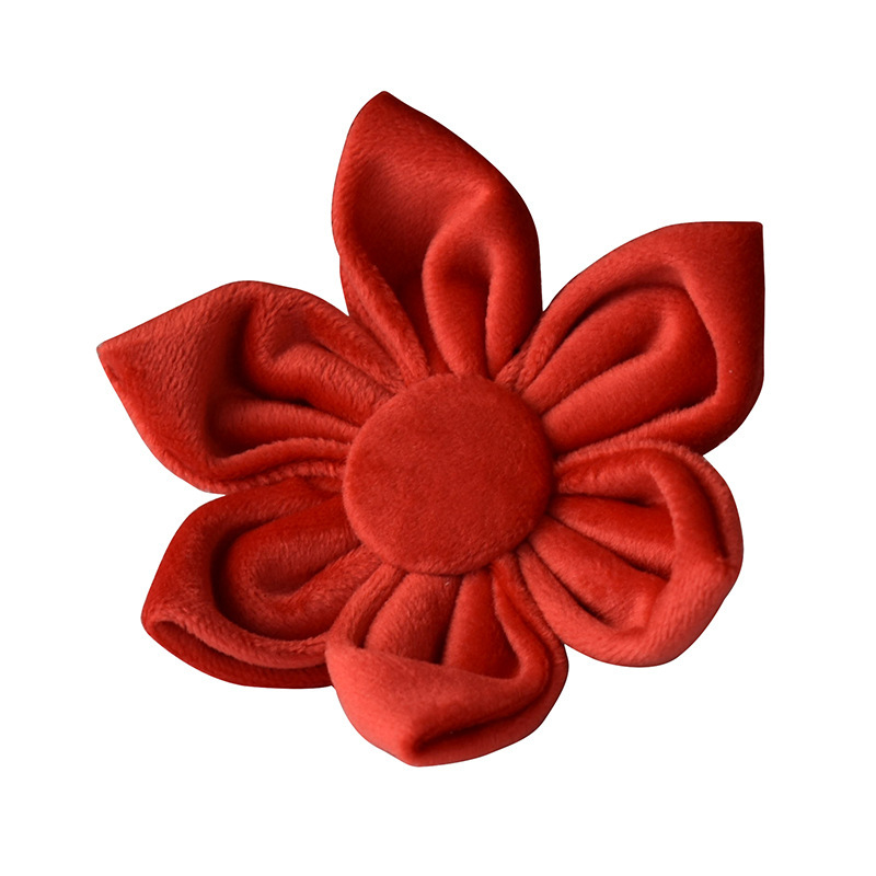 Red Velvet Double Layer Dog Collar - Image 4