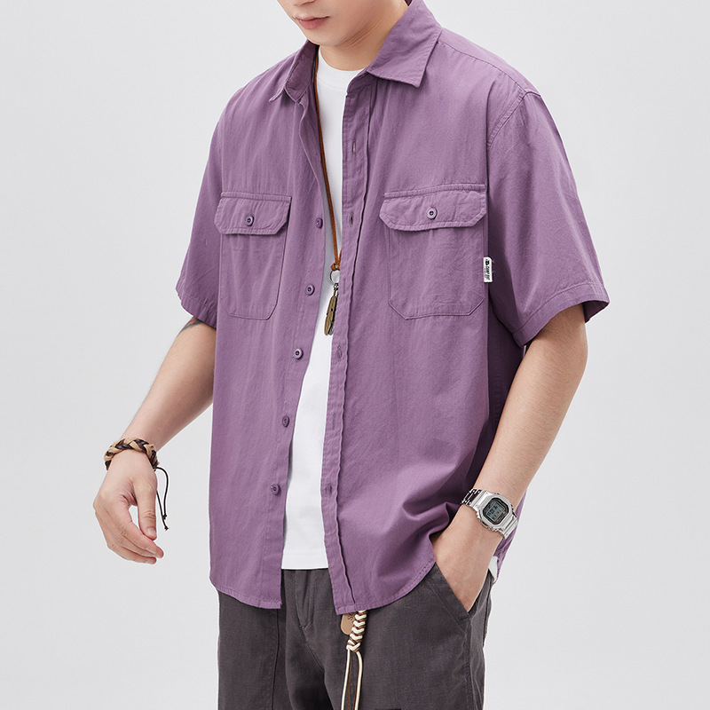 Retro Workwear Short Sleeve Shirt