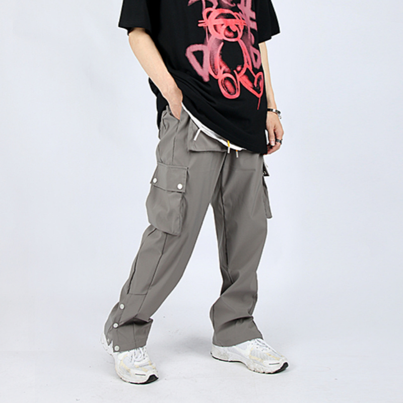 High Street Multi-pocket Casual Trousers For Men