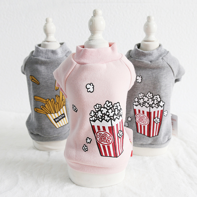 Pet Dog Popcorn Chips Warm Hooded Jacket - Image 4
