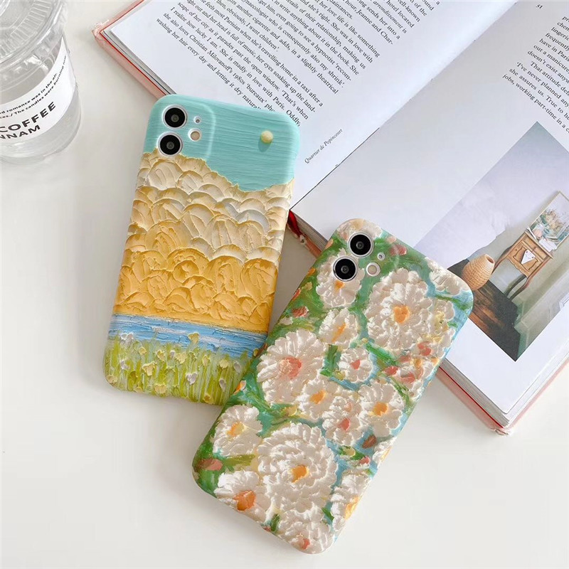 Oil Painting Daisy Phone Case - Image 2