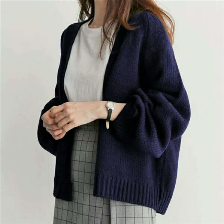 Puffy Woven Cardigan Sweater - Image 7