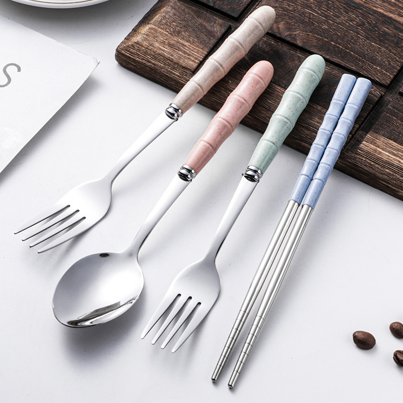 Portable Wheat Straw Cutlery Set - Image 2