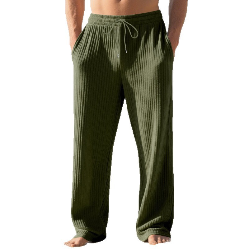 Fall Men Leisure Baggy Straight Trousers - Image 7
