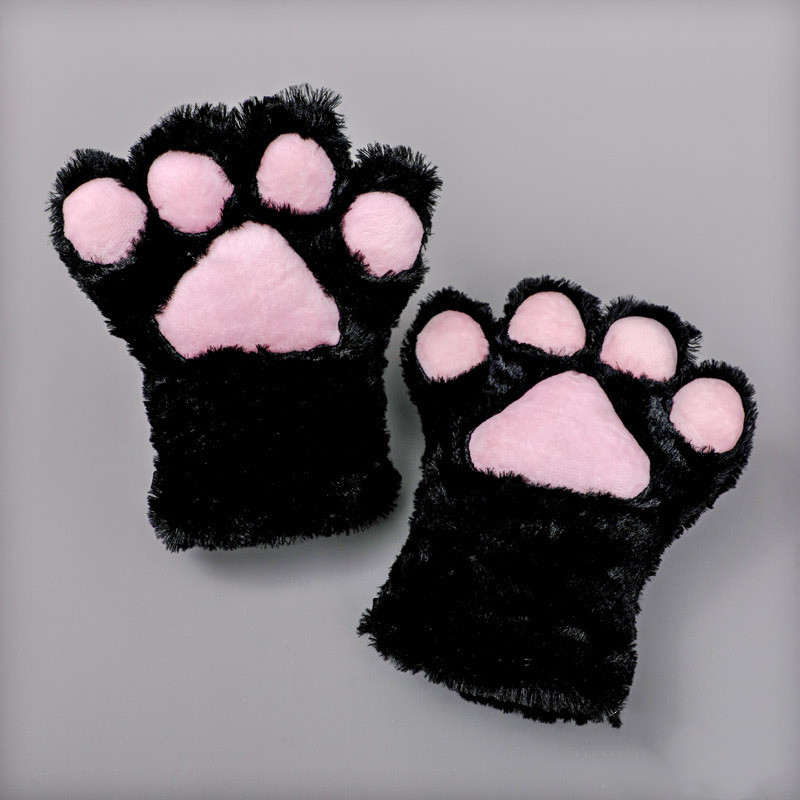 Cute Adorable Plush Cosplay Cat Paw Gloves