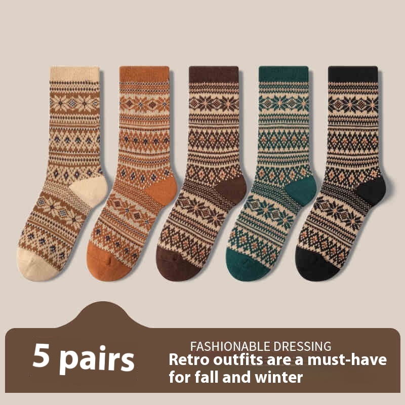 Retro Ethnic Socks For Women - Image 7
