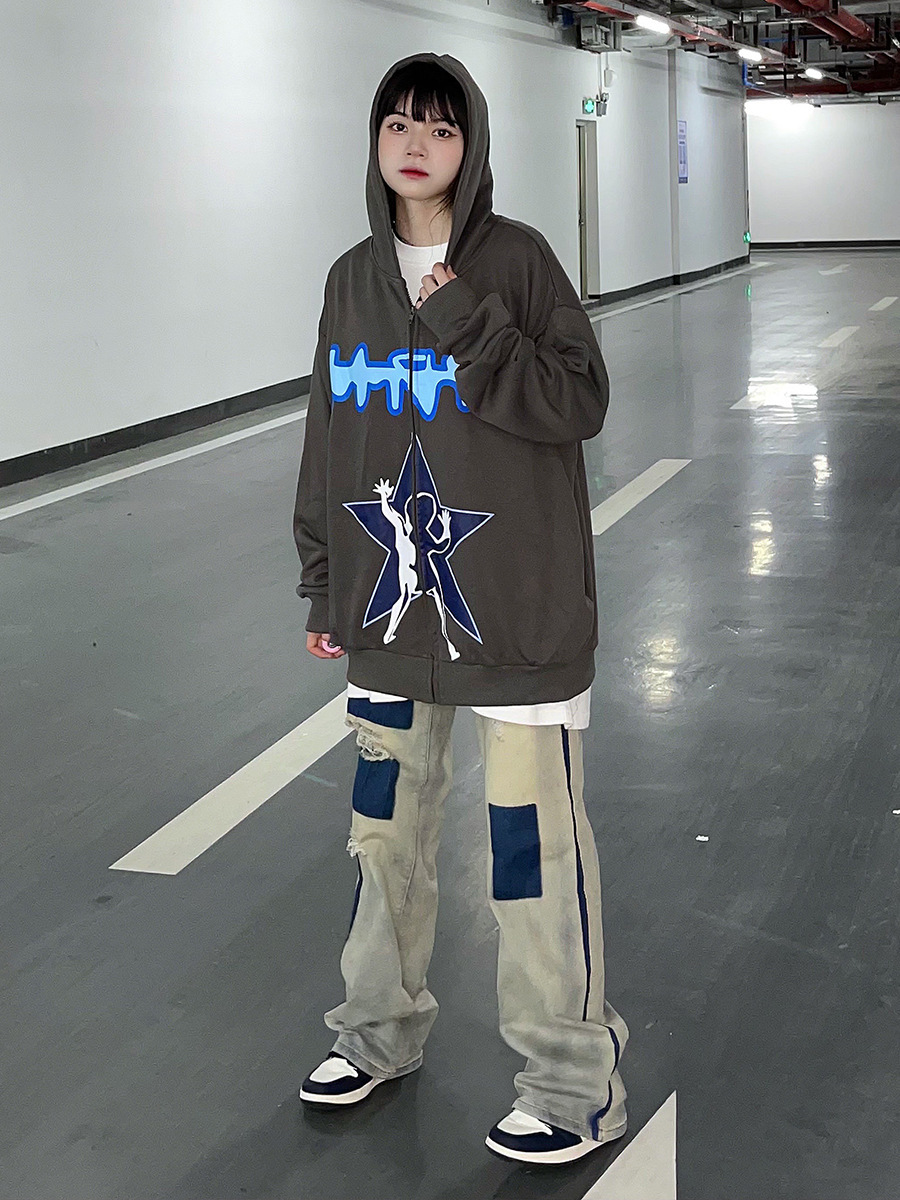 Women's Hooded Printed Cardigan - Image 10