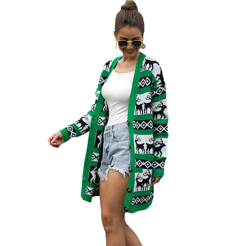 Christmas Elk Cardigan Jacket - Image 5