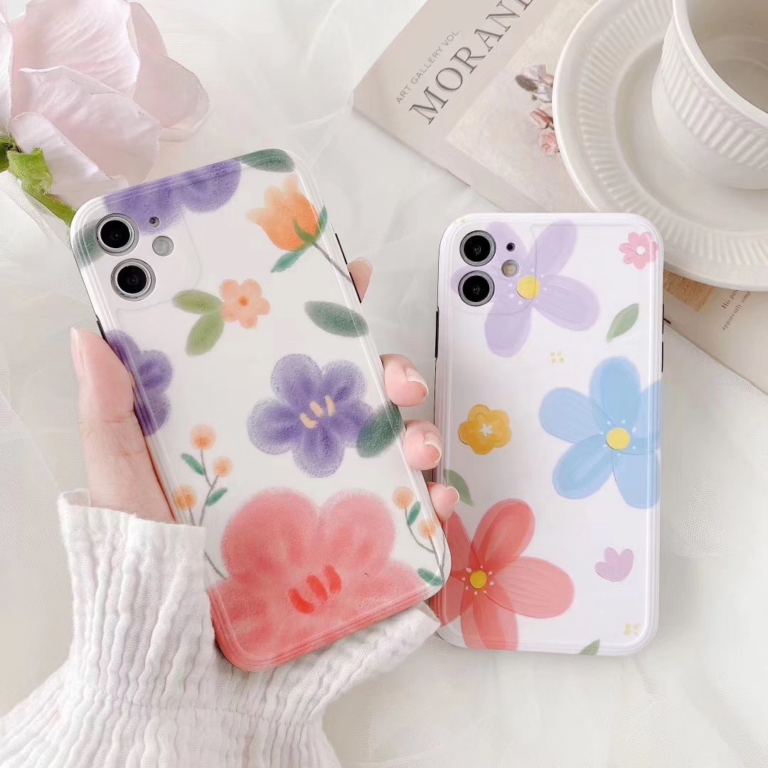 Line Border Flower Phone Case