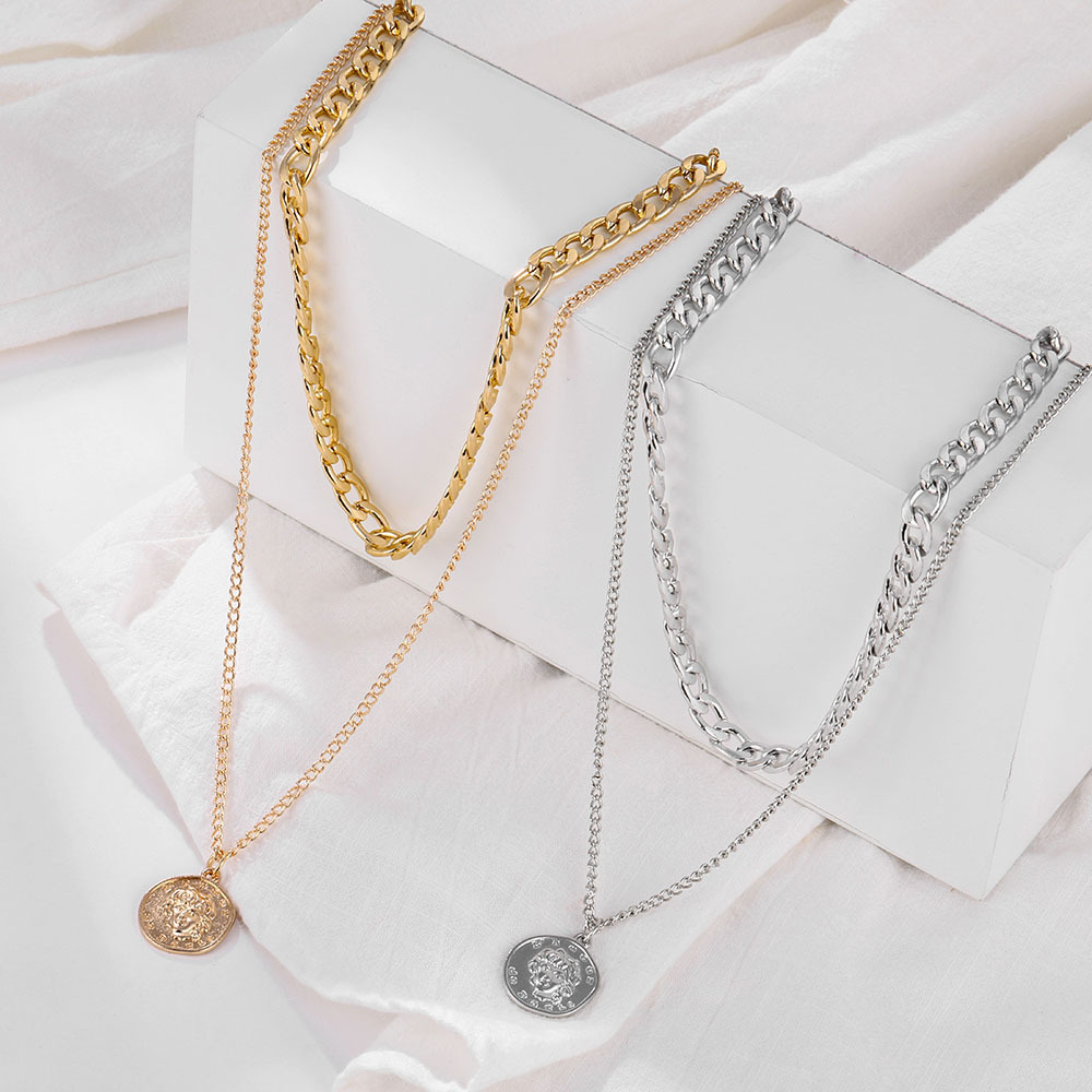 Fashion Retro Multilayer Coin Necklace - Image 3