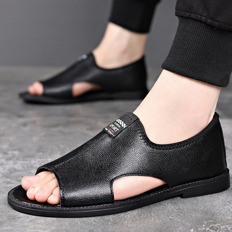 Soft Leather Non-slip Roman Casual Sandals - Image 4
