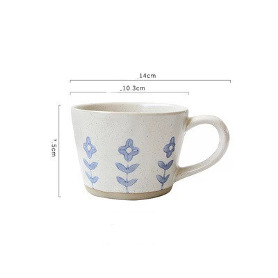 Vintage Blue Flower Ceramic Plates Set - Image 7