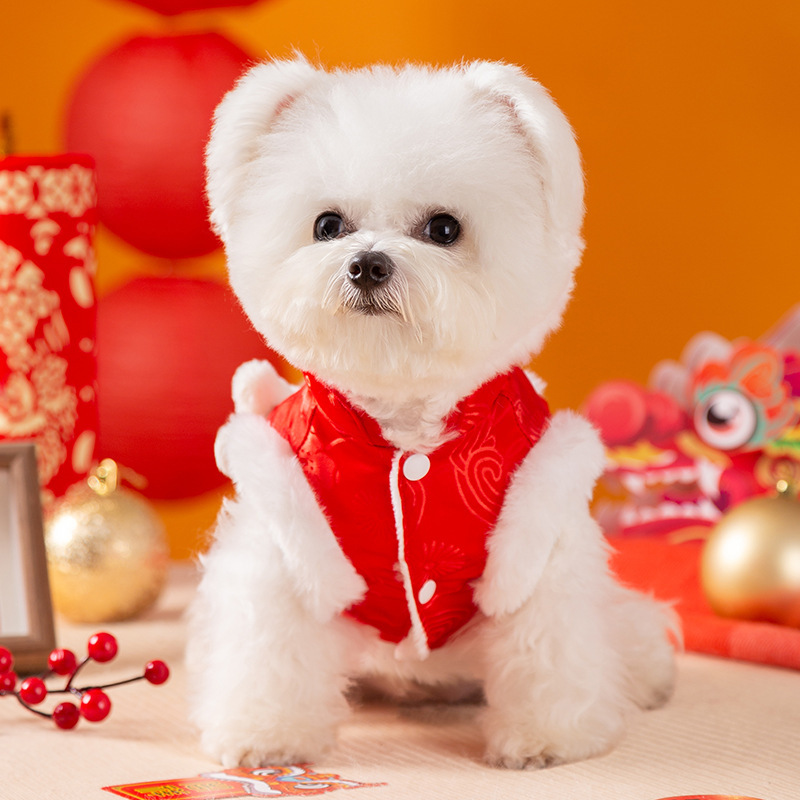 Lion Dance Themed Pet Cheongsam Vest - Image 2