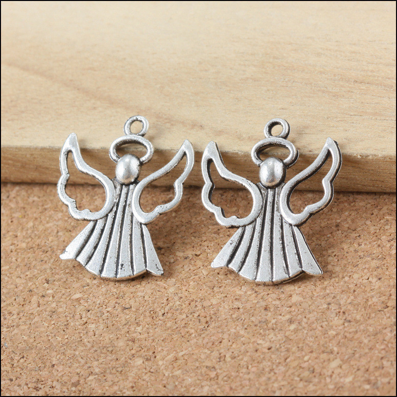 DIY Retro Alloy Angel Wing Earrings