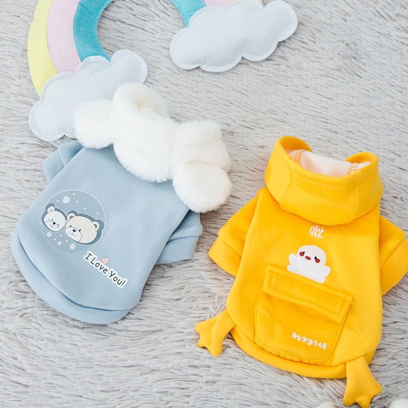Cartoon Dog Cat Hooded Sweater