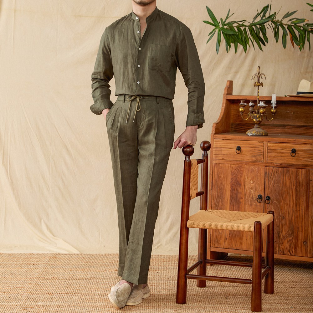Casual Summer Elastic Waist Trousers For Men - Image 6
