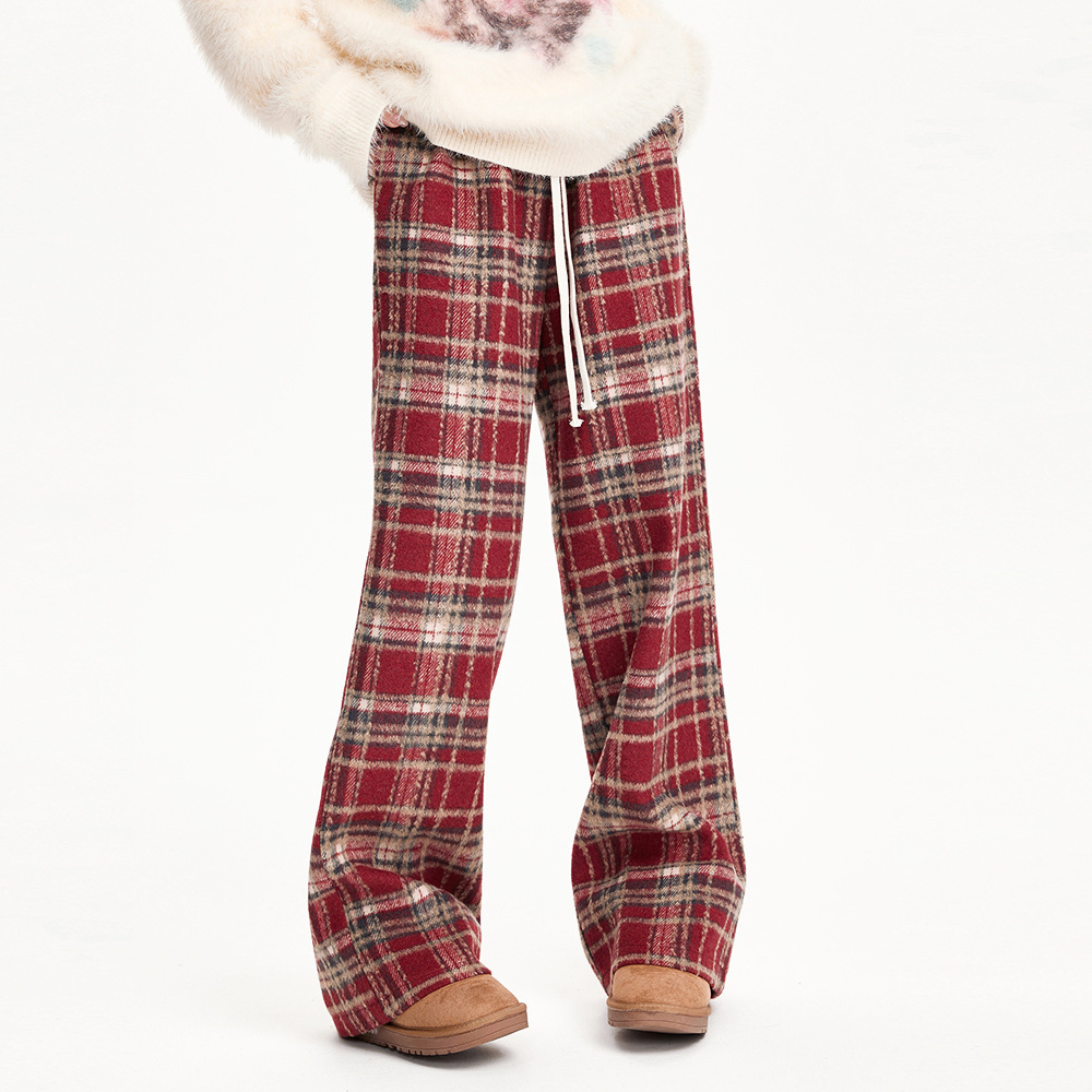 Fashion Personality Plaid Casual Men Trousers
