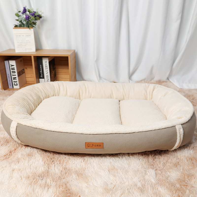 Non-Slip Linen Round Dog Mat Pet Nest - Image 2