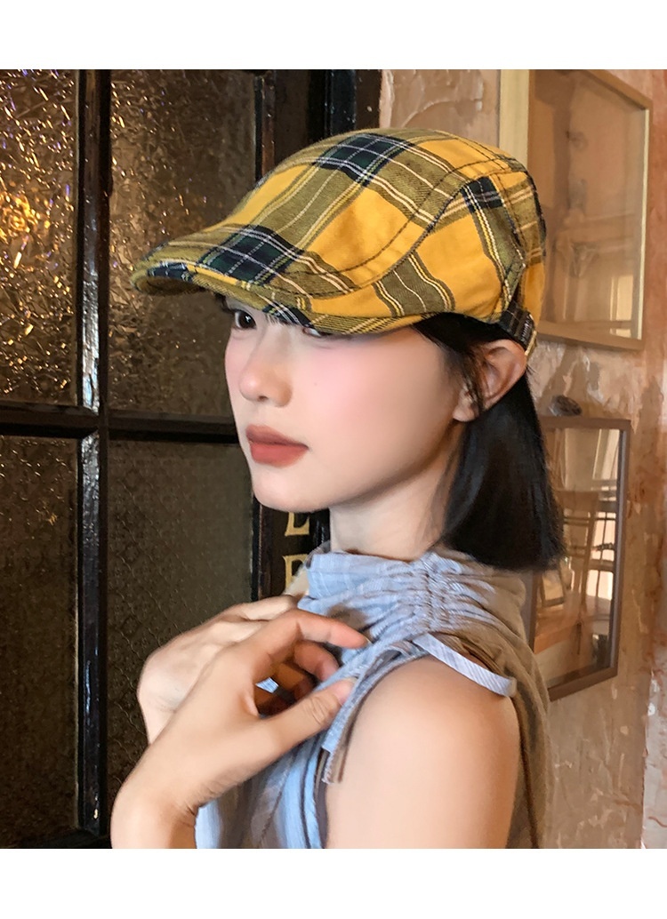 Dopamine Retro Plaid Women's Hats - Image 4