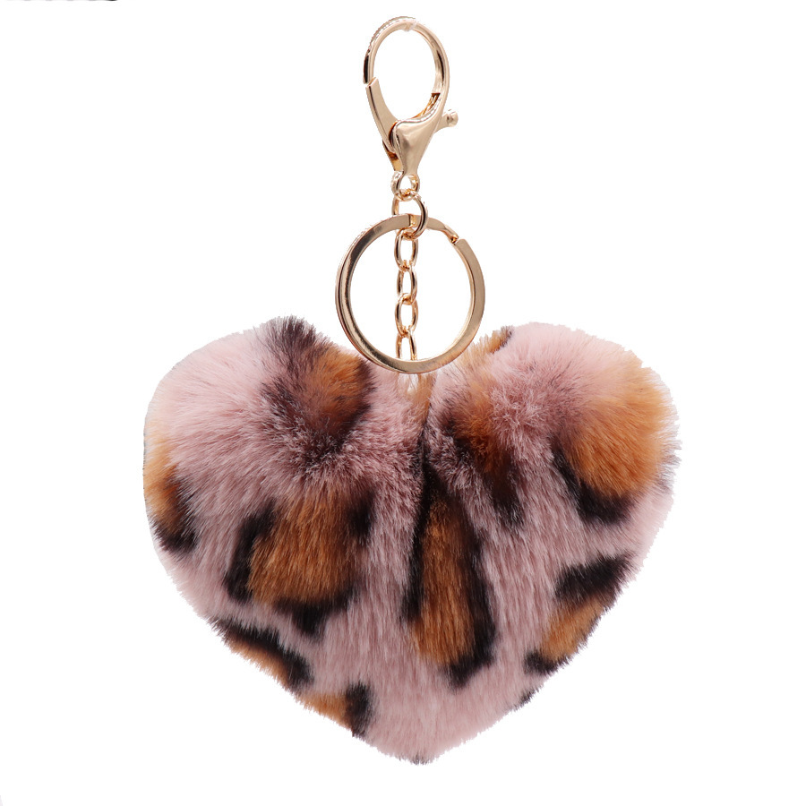 Fashion Women's Plush Heart Keychain - Image 9