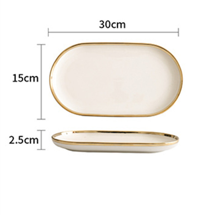 Minimal Gold Shaded Dinner Plates & Bowl - Image 3