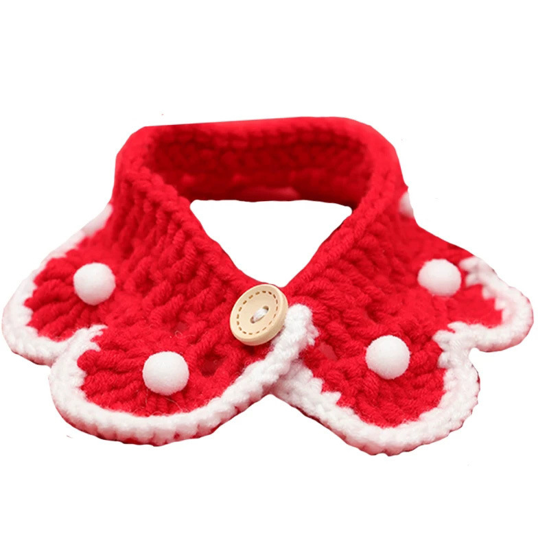 Pet Rabbits Knitted Collars Saliva Towels - Image 4