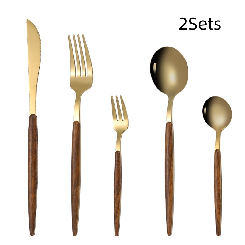 Stainless Steel Cutlery With Wood Handle - Image 3