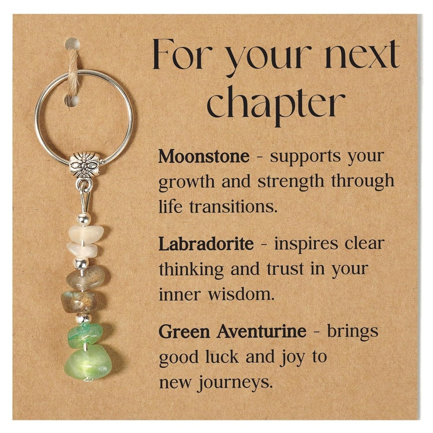 Green Chalcedony Bracelet Zebra Keychain