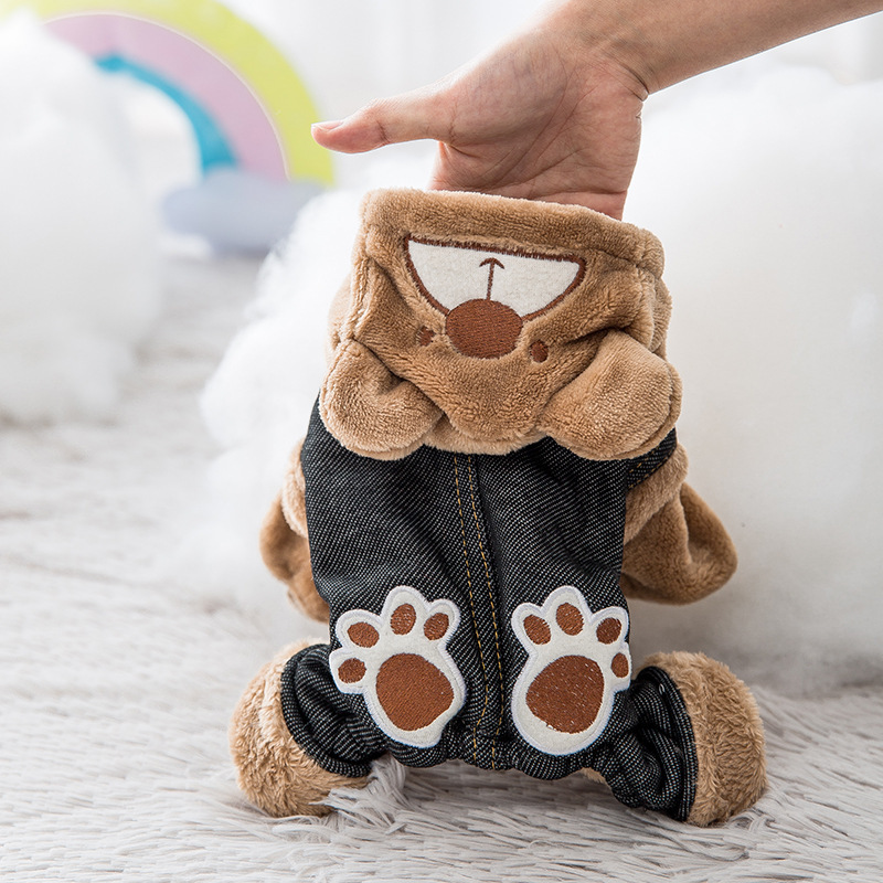 Pet Fun Paw Print Bear Clothes