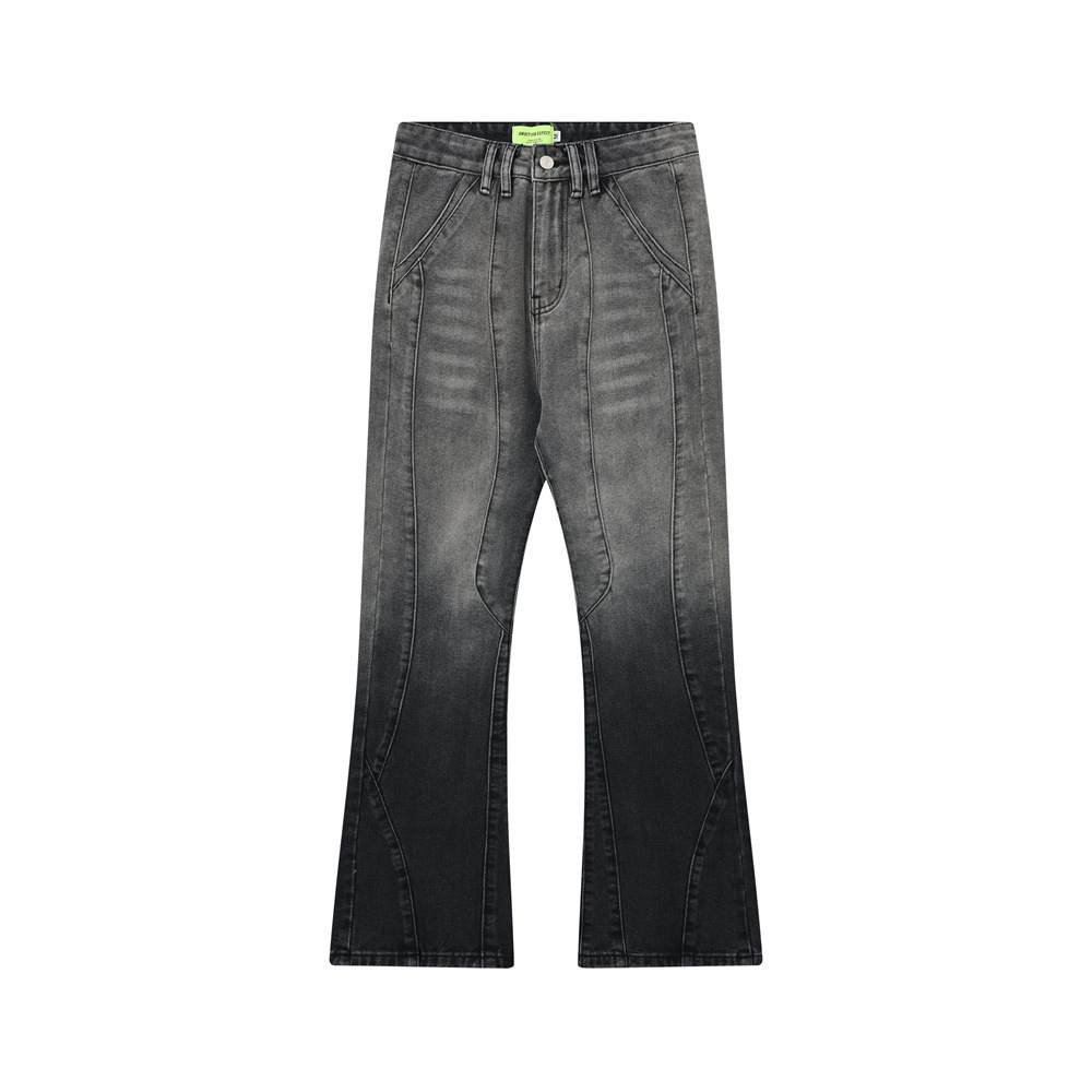 Fashion Tie-dye Gradient Denim Trousers Men - Image 2