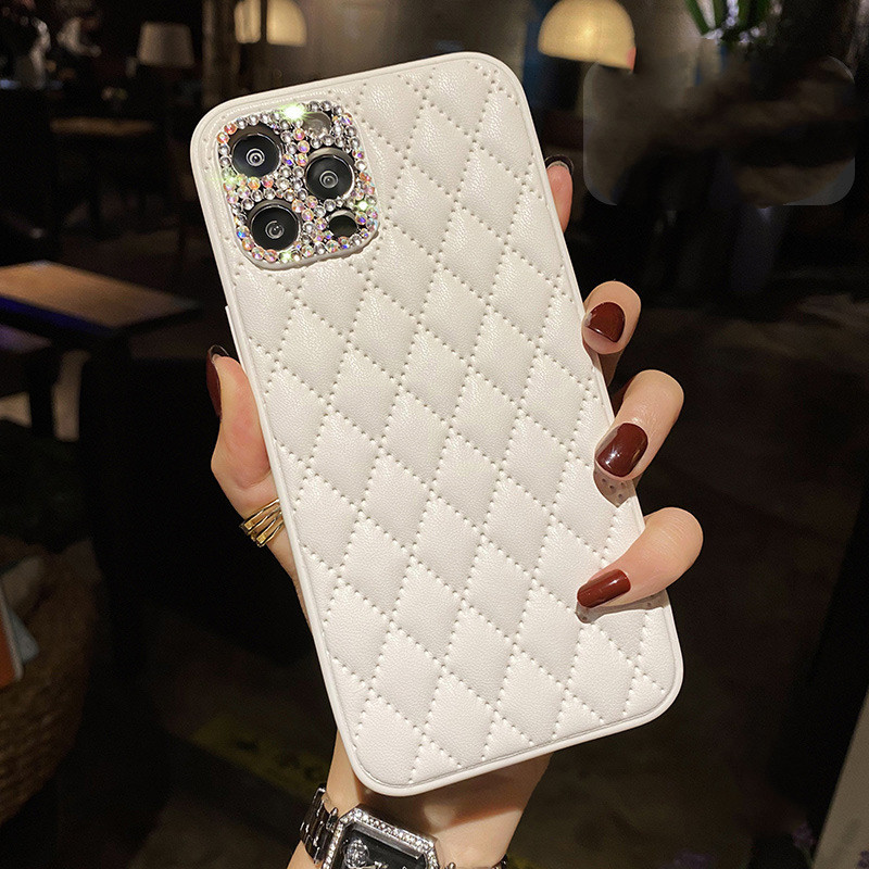 Fashion Leather Lattice Phone Case - Image 2