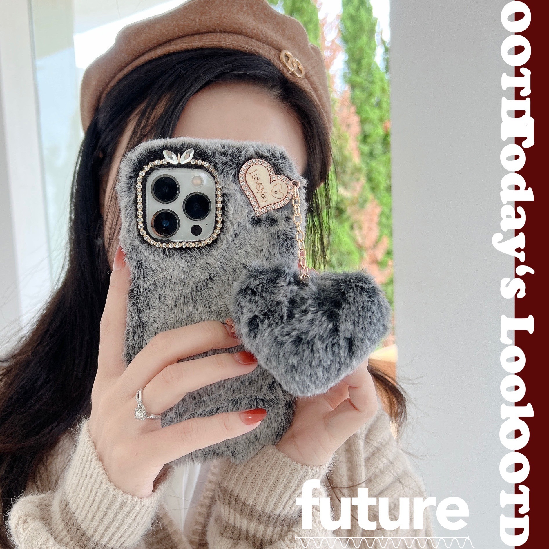 Winter Plush Mobile Phone Case - Image 2