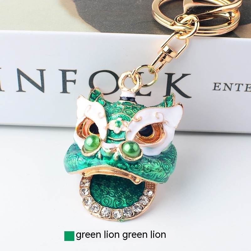 Lion Keychain With Diamond Pendant - Image 4