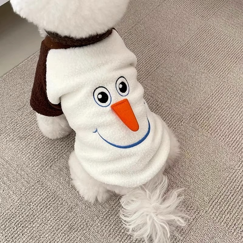 Funny Transformation Snowman Dog Hoodie - Image 3
