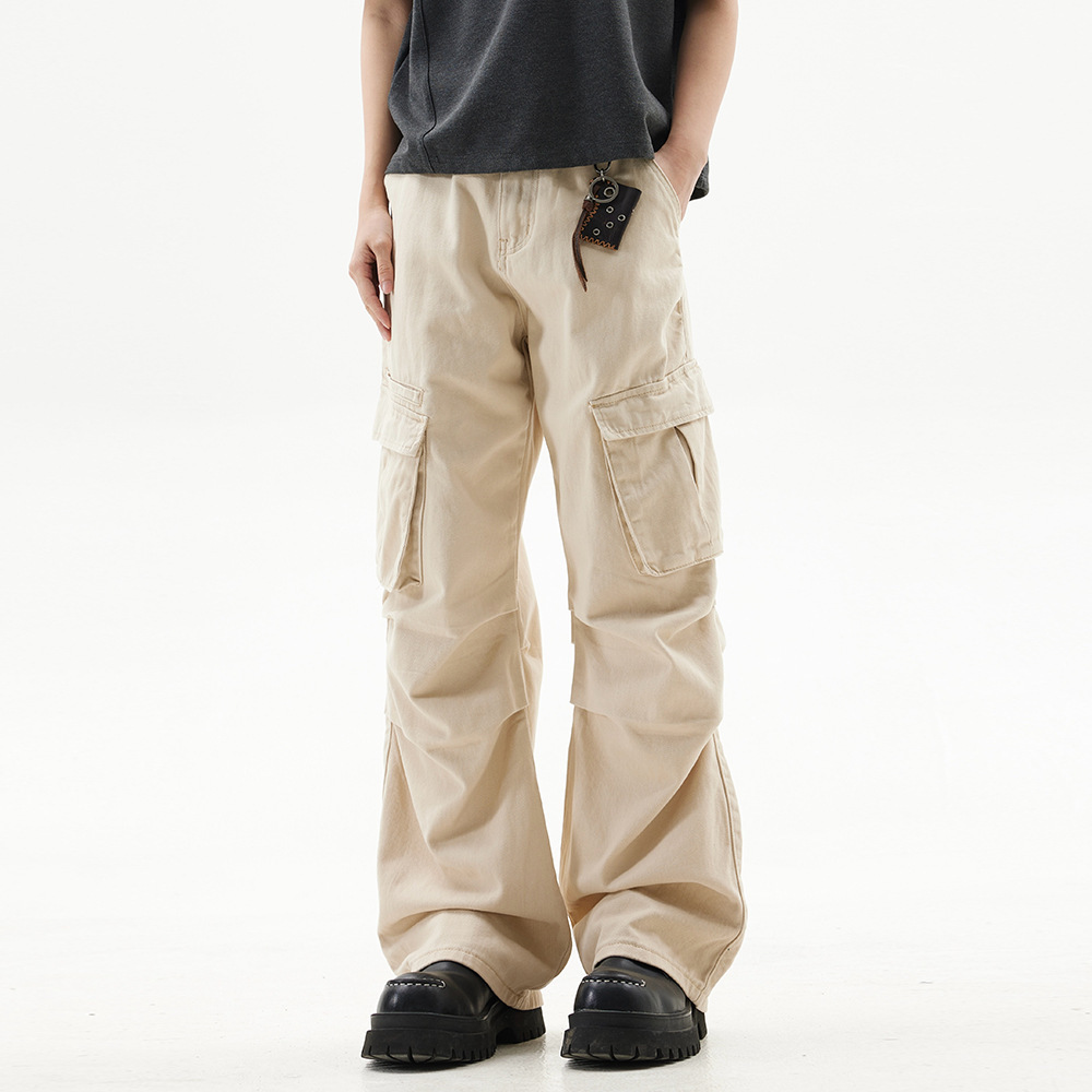 Solid Color Denim Trousers For Men