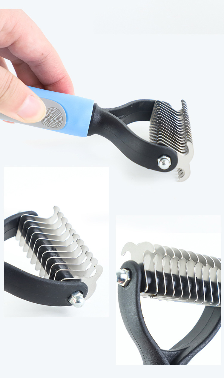 Stainless Double-Sided Dematting Hair Comb - Image 7