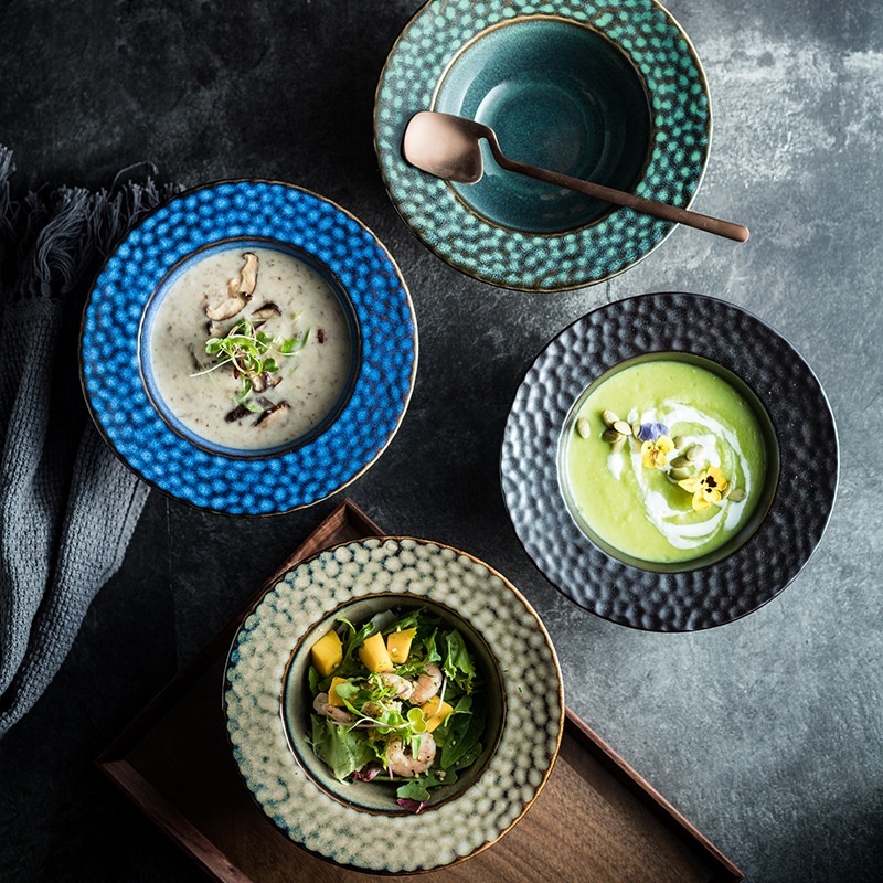 Japanese Style Thick Soup Deep Plates - Image 4