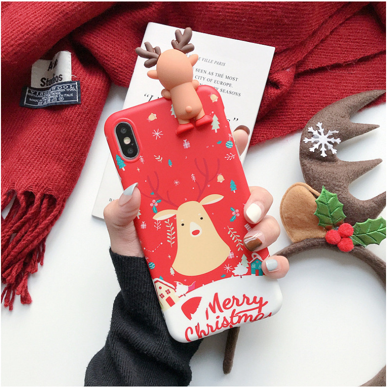 Snowman Elk's Christmas Mobile Phone Case - Image 3