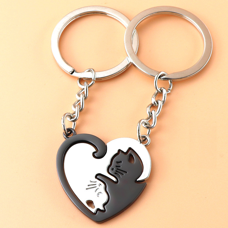 Heart Cat Lovers Keychain Pendant - Image 7