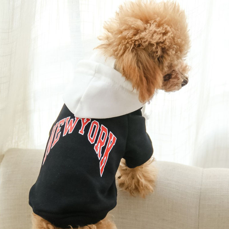Pet Terry Casual Hooded Letter Sweatshirt - Image 4