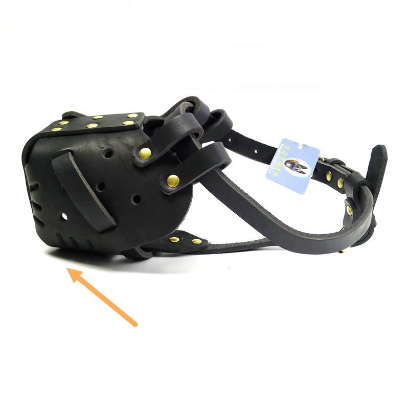 Pet Cowhide Dog Muzzle - Image 3