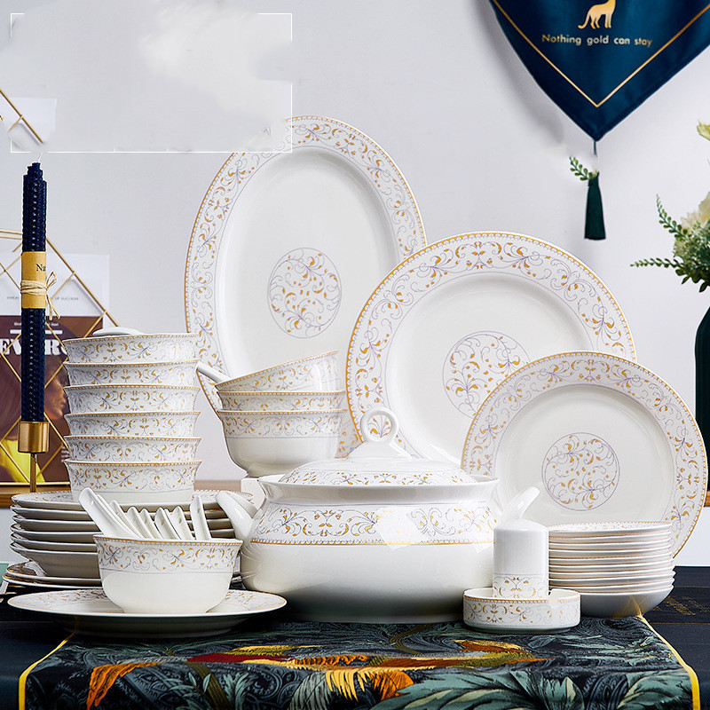 Luxury Bone China Ceramic Bowls And Saucers Set - Image 7